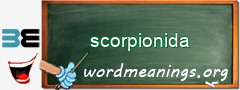 WordMeaning blackboard for scorpionida